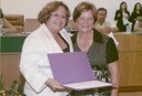 Vereadora Gláucia Boaretto e a homenageada Sra Maria Helena Untura de Andrade
