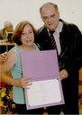 Vereador Marco Antônio Rosi e a homenageada Sra Nair Martins de Mello
