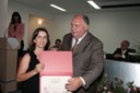 Vereador Álvaro Cagnani e sua Homenageada Lucienne Cunha
