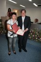 Vereador Antônio Carlos Pereira e sua Homenageada Dulce Mara Assis Batista
