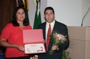 Vereador Flávio H. Faria e sua Homenageada Rosa Maria Pereira Ináscio
