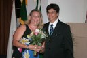 Vereador Joaquim S. Alves e sua Homenageada Ana Lúcia S. Gonçalves
