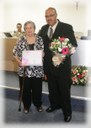 Vereador Waldemar A. Lemes Filho e sua homenageada Sra Teresa Carvalho Buono Conde