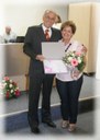 Vereador Marcus E. Togni e sua homenageada Sra Margarida Valente