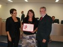 Vereadores representam a Ver. Regina Cioffi e sua homenageada Rosimar S. Sargaço