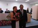 Ver. Antônio Carlos Pereira e sua homenageada Sra Mônica Archanjo