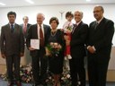 Homenageado e vereadores
