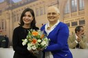 Vereadora Maria José Scassiotti e a Coralista Fernanda Jonas de Aro