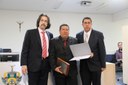 Entrega da Placa e do Diploma ao Sr. Pedro Amengol, Diretor dos Correios