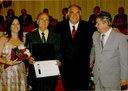 Vereador Álvaro Assumpção Cagnani e o homenageado Sr. Vitório Cioffi
