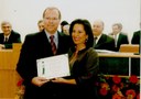 Vereadora Raulina Maria Adissi e o homenageado Dr. Júlio César Falaschi Costa
