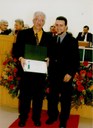 Vereador Paulo Silvano Maximino e o homenageado Pastor Silvio Ferreira

