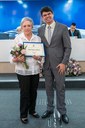 Sra Alzira Martins Todescato, homenageada pelo Ver.Ricardo Sabino.