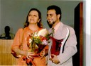 Ver. Paulo Silvano Maximino e a homenageada a Psicóloga Sra. Maria do Carmo Policelli