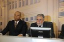 O Presidente da Câmara Paulo Tadeu e o Prefeito municipal Eloísio do Carmo Lourenço

