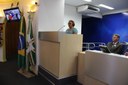Sra Marlene da Silva Mello representando os demais homenageados.