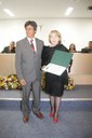 Vereador Joaquim S. Alves e Homenageada Dra. Andréa C. Miranda Costa