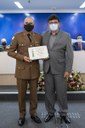 3º Sgt. Alex Ramos Silva é homenageado pelo Ver. Kleber Gonçalves da Silva.