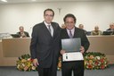 Vereador Rogério de Souza Andrade e seu homenageado Sr. Paulo Henrique Pioli