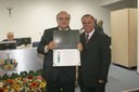 Vereador Valdir Sementile e seu homenageado Sr. Agenor Ribeiro Neto