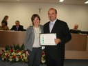 Vereadora Maria Cecília Opípari e Homenageado Dr. Ed Wilson J. C. Neves
