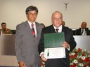 Ver. Joaquim S. Alves e seu homenageado Sr. Manoel Adauto de Souza