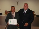 Ver. Álvaro Cagnani e seu homenageado Sr. Miguel Francisco de Brito