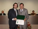 Ver. Rogério S. Andrade e seu homenageado Dr. Walter de Abreu