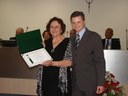 Ver. Tiago Cavelagna e sua homenageada Sra Fanny Viti Mussolin