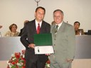 Ver. Valdir Sementile e seu homenageado Sr. Allan Kardec Ferreira