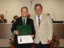 Ver. Antônio Carlos Pereira e seu homenageado Sr. Wanderley Paulo de Melo

