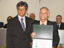 Ver. Joaquim Sebastião Alves e seu homenageado Sr. Luiz Elias
