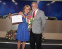 Ver. Paulo Tadeu S. D'Arcádia e a homenageada Regina Maria Cioffi Batagini