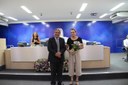 Ver. Antônio Carlos Pereira e Sra Luciene Rabelo Egídio, presidente do Conselho Municipal dos Direitos da Mulher
