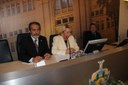 Vice-prefeito, Nizar El-Khatib, Ver. Regina Cioffi e Sr. Arnaldo Sato, Presidente do IESJE
