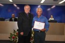Ver. Valdir Sementile e o homenageado Francisco Batista da Silva
