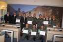 Vereadores, Instrutores do TG 04-021 e atiradores homenageados
