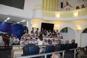 Apresentação musical do Coral Infantil São Tarcísio, do Projeto Semear.