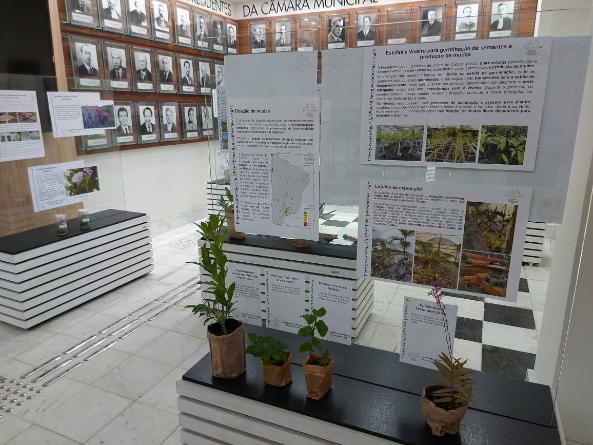 Câmara recebe exposição sobre trabalho do Jardim Botânico de Poços de Caldas