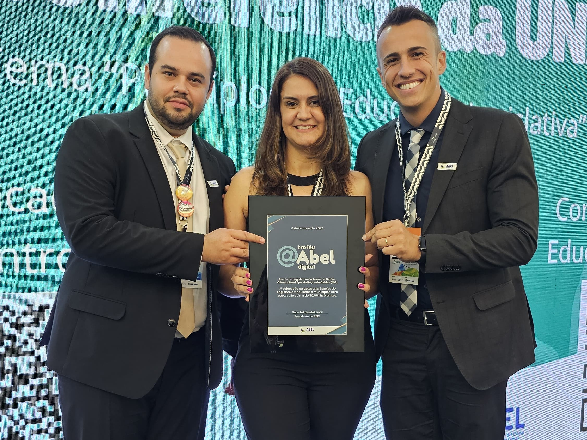 Escola do Legislativo de Poços conquista o Troféu ABEL Digital