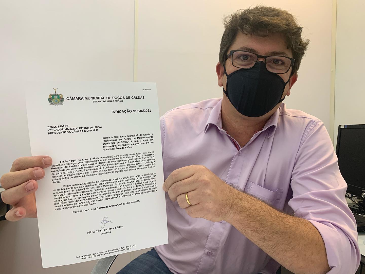 Flavinho defende implantação do Centro de Monitoramento Domiciliar de COVID-19 